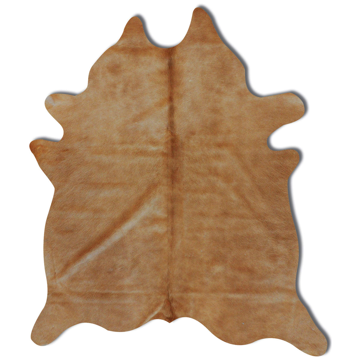 Natural Geneva Cowhide Area Rug, Off-White, 6 ft x 7 ft