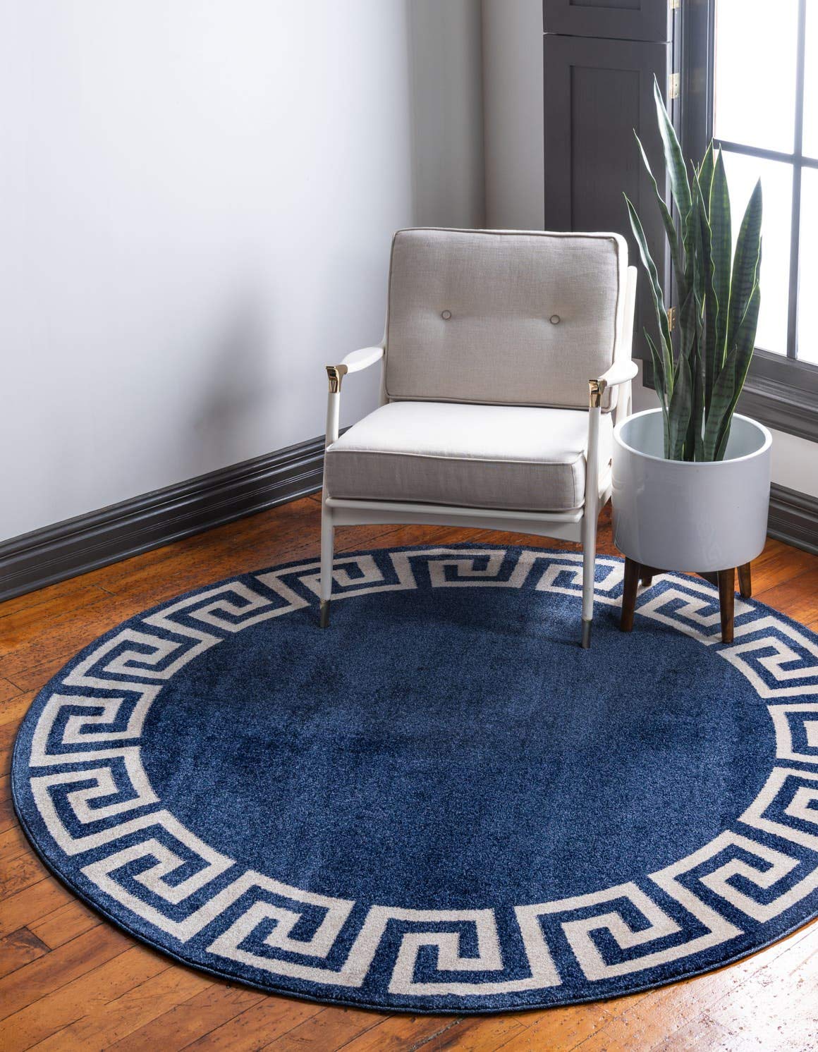 Unique Loom Athens Collection Classic Geometric Modern Border Design Area Rug