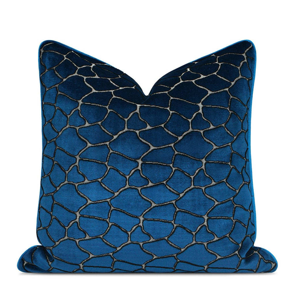 Luxury Brown Cut Pile Velvet Pillow Covers 18x18 with Raised Textured Pattern(Not a
