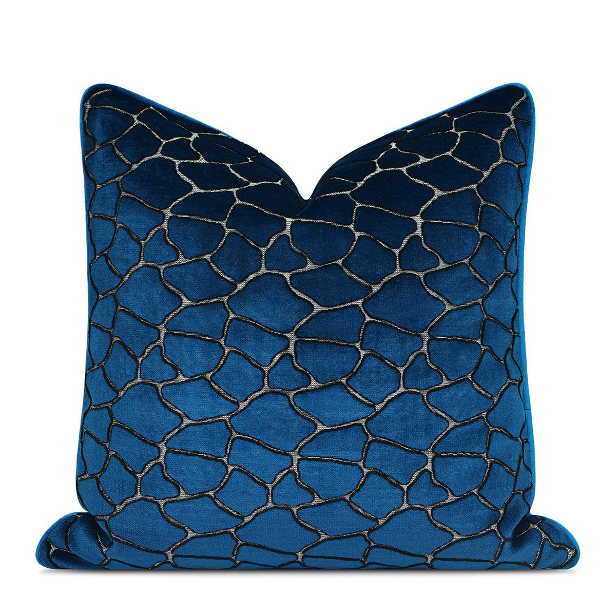 Luxury Brown Cut Pile Velvet Pillow Covers 18x18 with Raised Textured Pattern(Not a