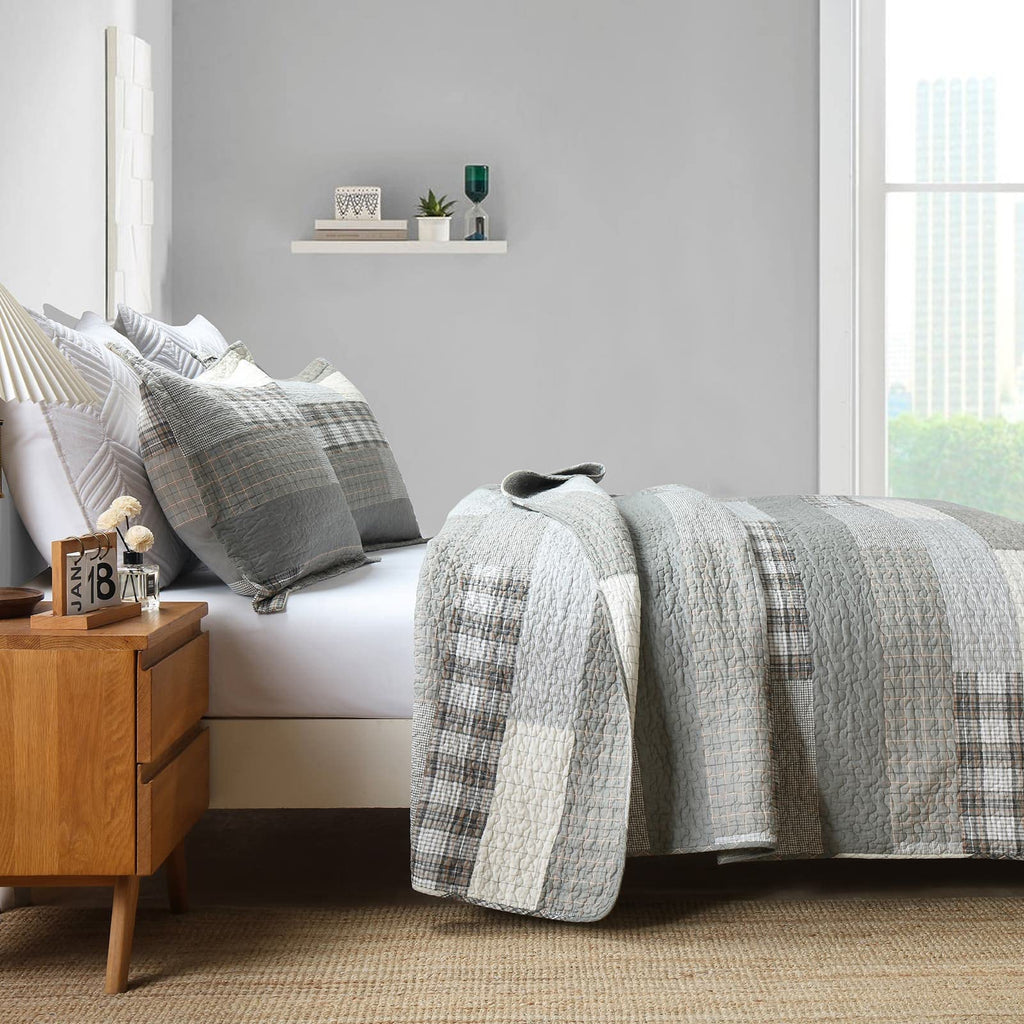 PANGUSHAN 100% Cotton Quilt Set Queen Size
