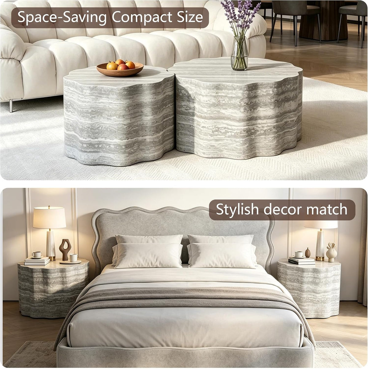 Faux-Mars Nesting Coffee Table Set
