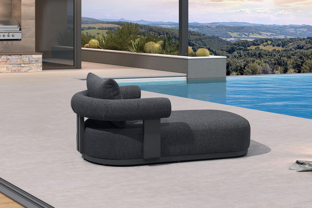 PURPLE LEAF Chaise Lounge 2 Pieces with Cushion and Pillow, Armrest, White