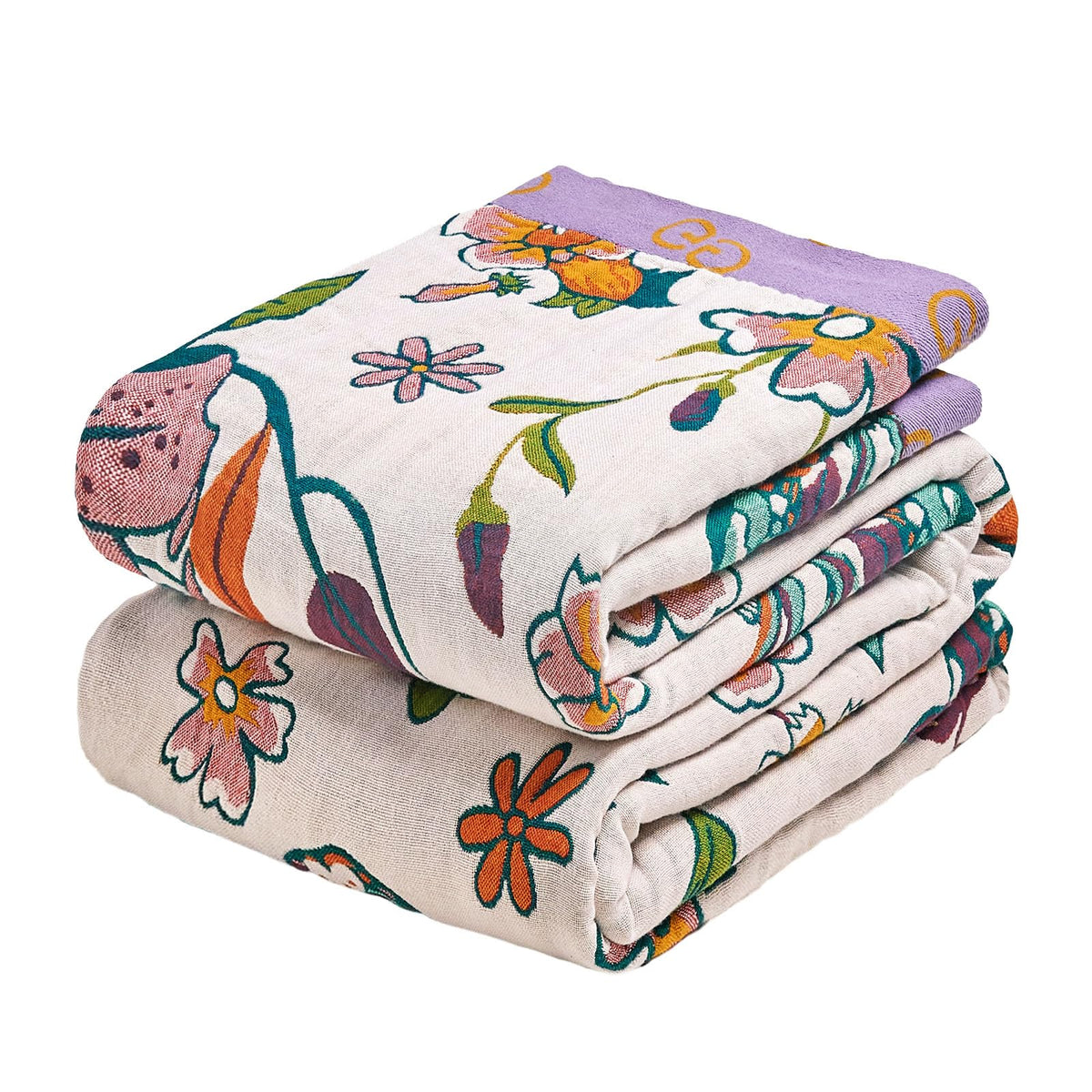Boho Patterned Cotton Throw Blanket