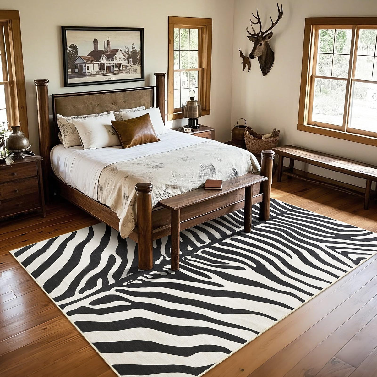 BENRON Soft Cowhide Rug 4x6, Faux Cow Hide Rug for Living Room Bedroom