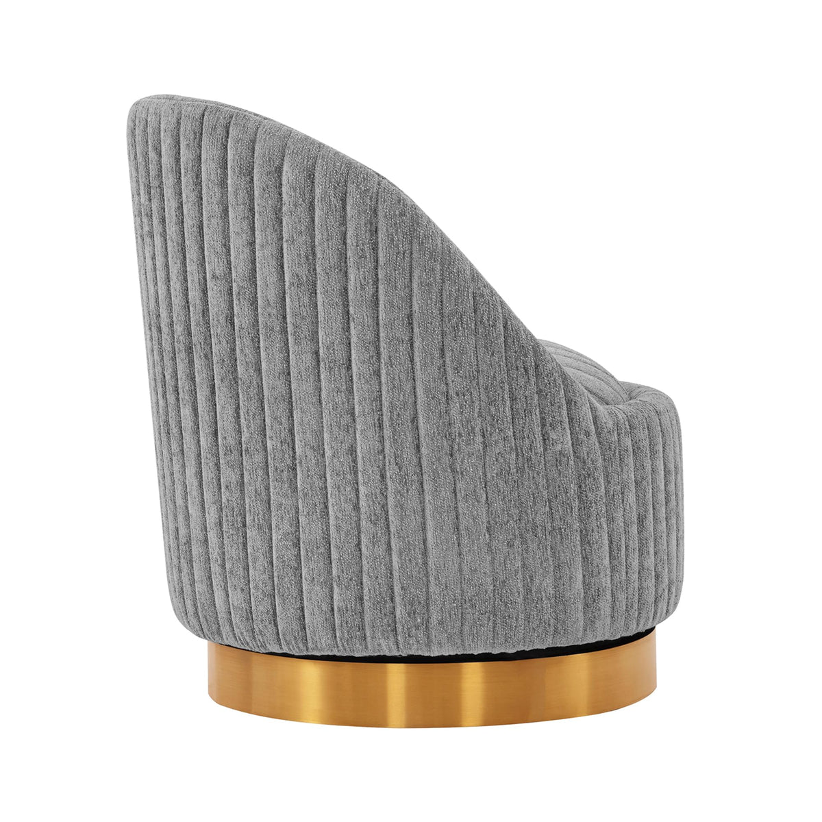 Manhattan Comfort Leela Modern Swivel Accent Chair in Luxurious Boucle Upholstery