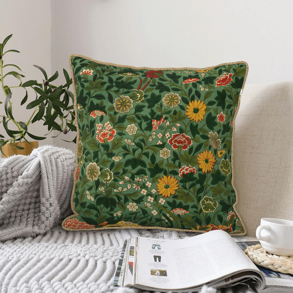 Velvet Animal & Floral Print Pillow Covers