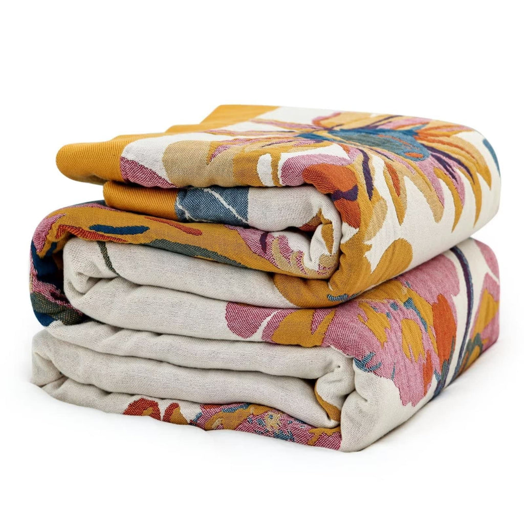 Boho Patterned Cotton Throw Blanket