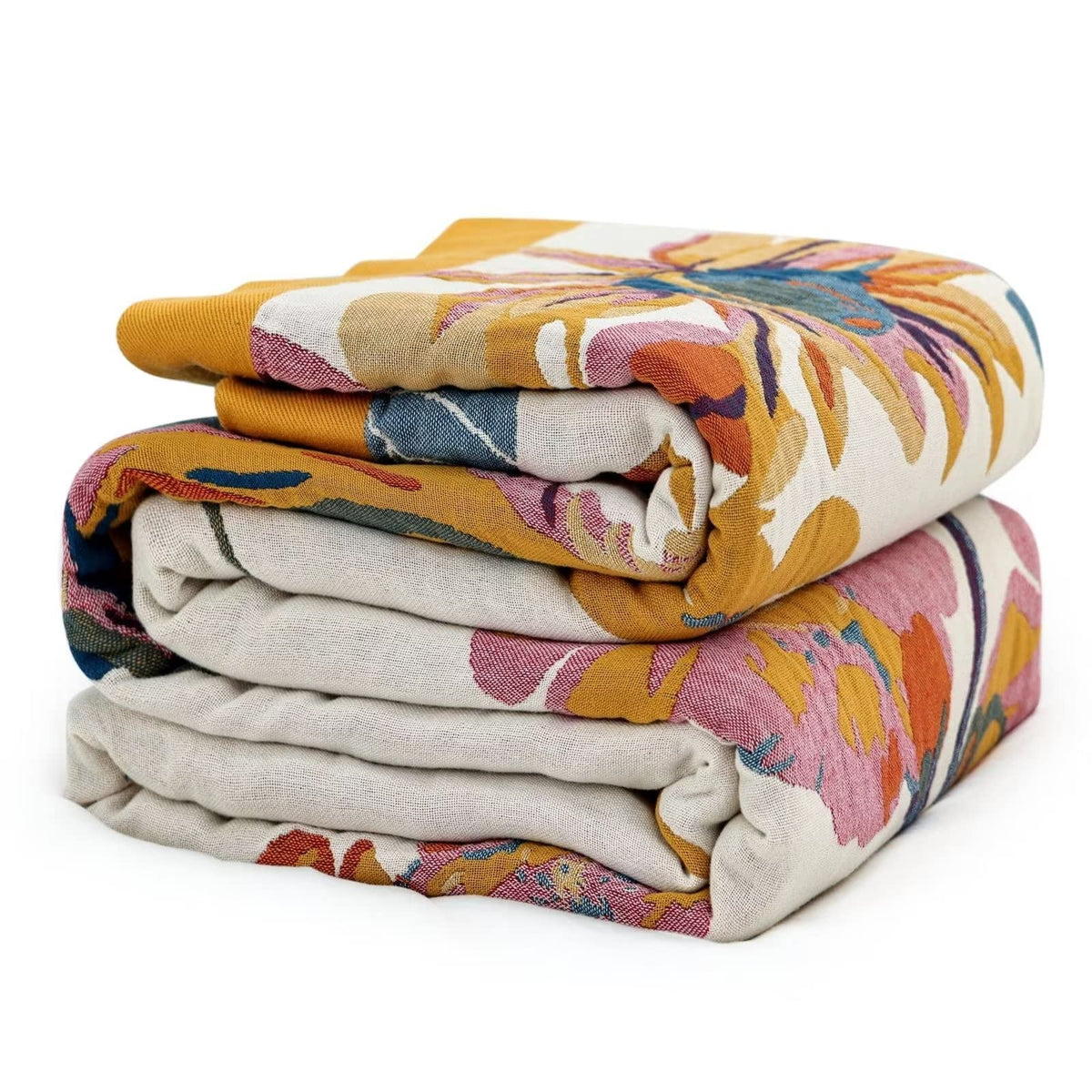 Boho Patterned Cotton Throw Blanket