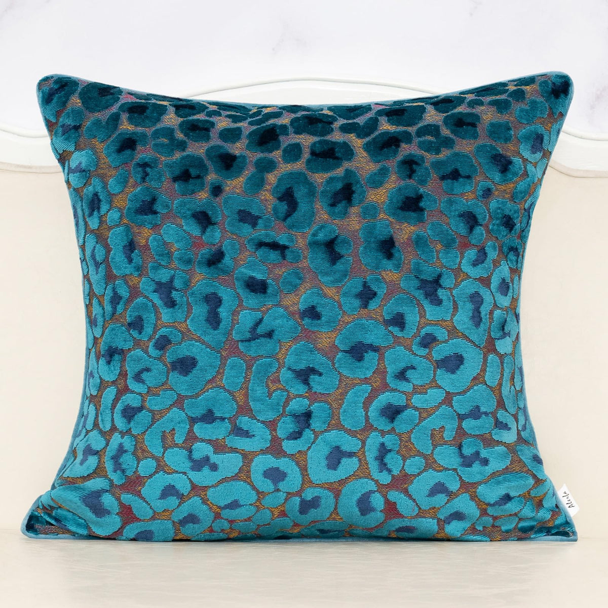 Cut-Velvet Floral Pillow Cover