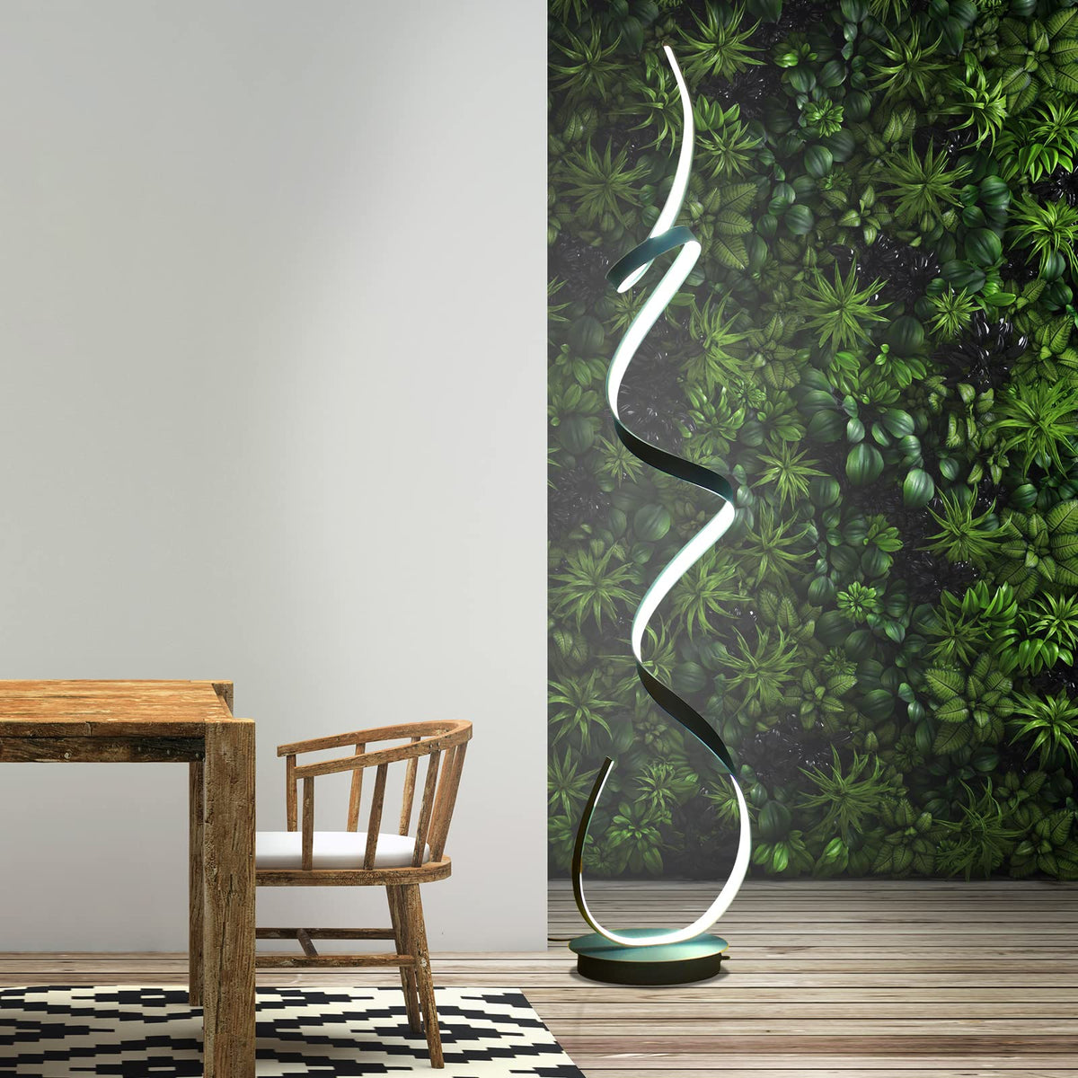 3 Color Temperature LED 60W 59inches Golden Electroplated Floor Lamp with Remote