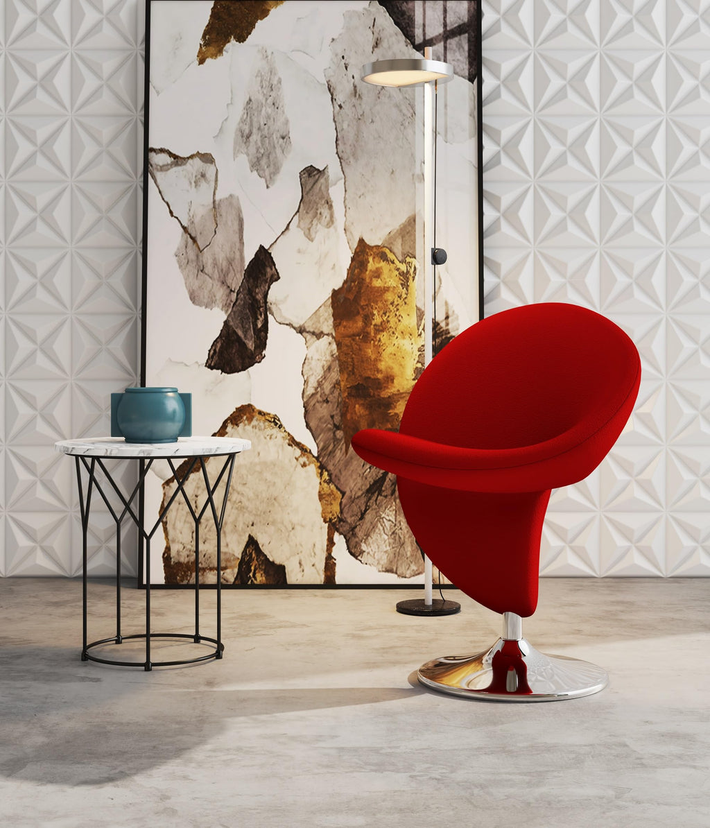 Manhattan Comfort Curl Swivel Accent Chair