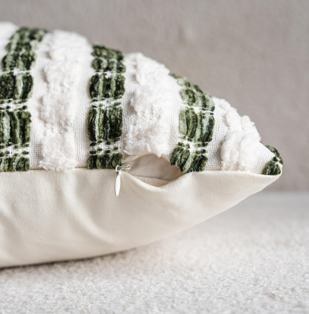 Striped Chenille Pillow Covers