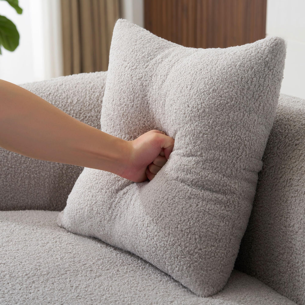 Curved Cloud Sectional Sofa with Pillows