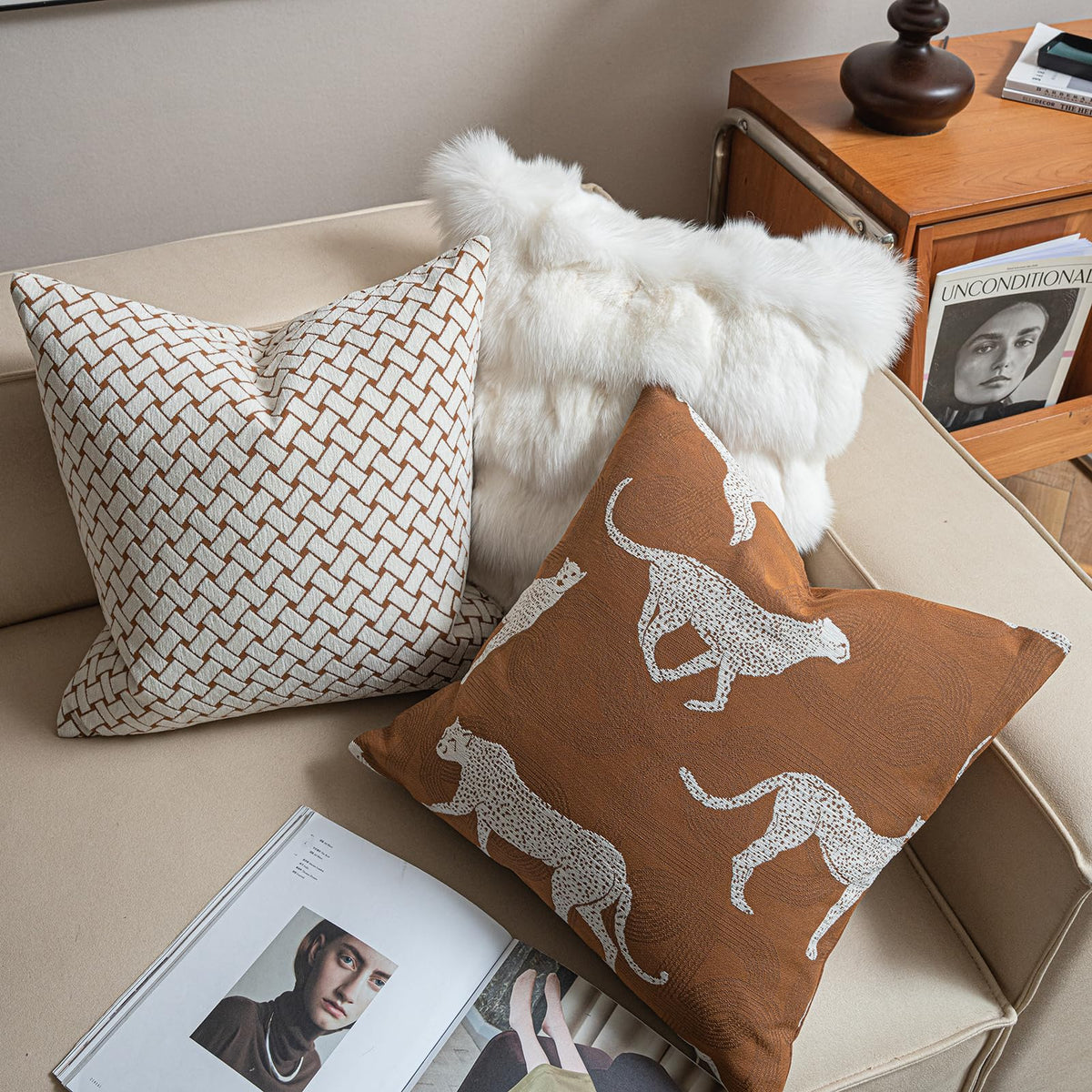 Croker Horse New 20x20'' inches Throw Pillow Cushion Covers - Paradise Orange Color