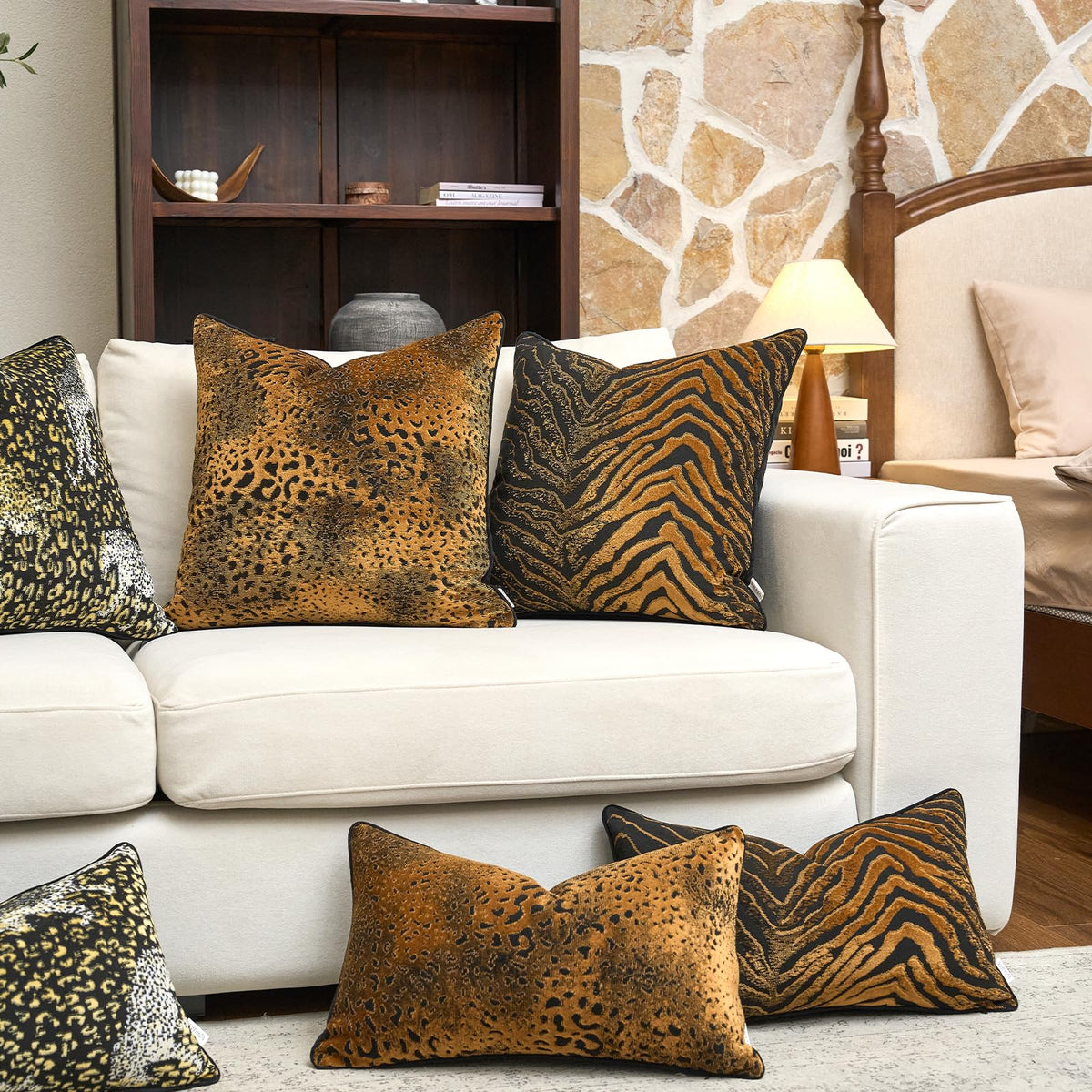 Velvet Animal Print Pillow Cover