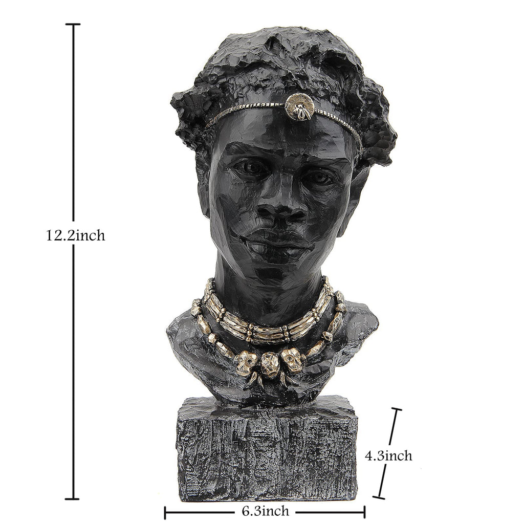 Leekung African Statues for Home Decor, African Art Sculptures Man Statue