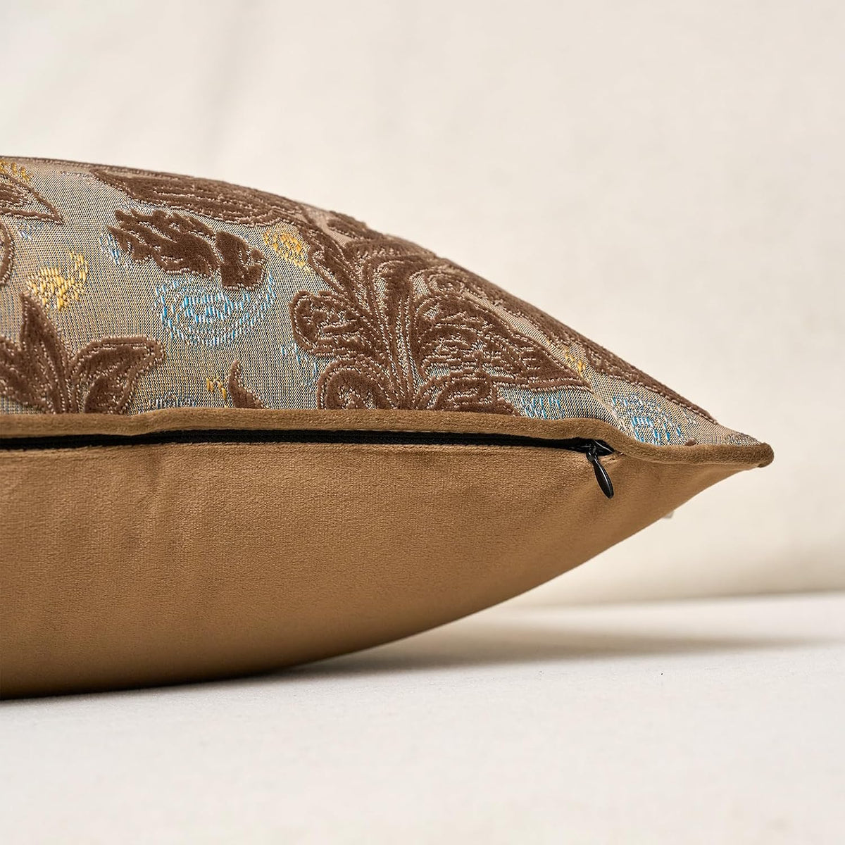 Vintage Floral Cut-Velvet Pillow Cover