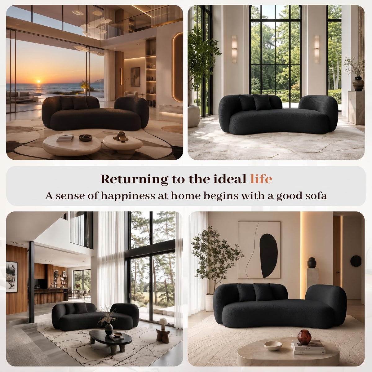 Cloud-Soft Teddy Chenille Lounge Sofa