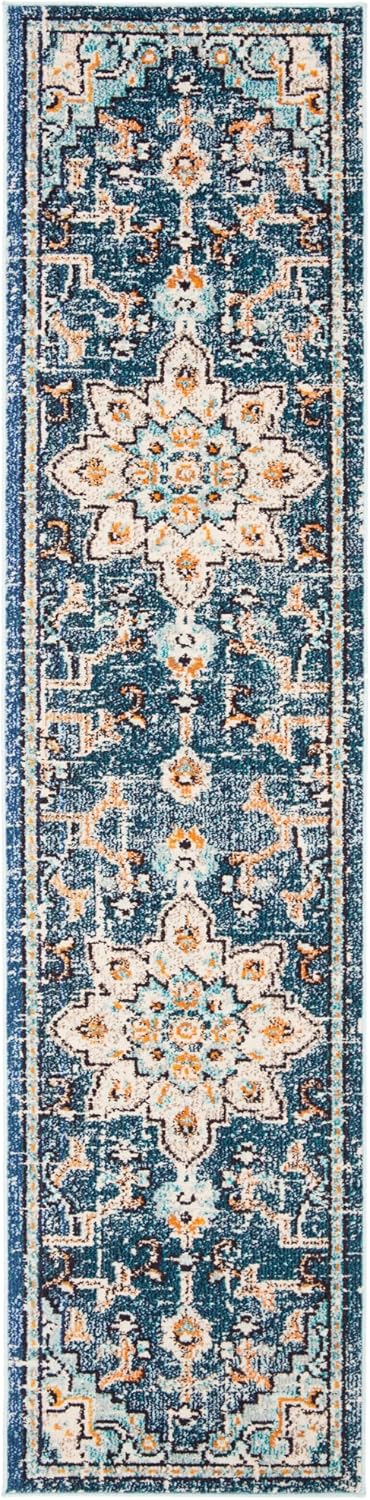 SAFAVIEH Madison Area Rug 8'x10', Traditional Ivory & Light Blue MAD473D