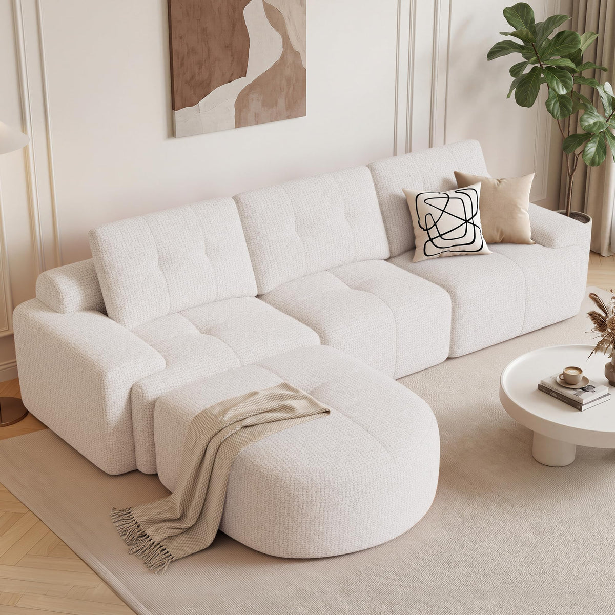 110" Modern Modular Sectional Sofa