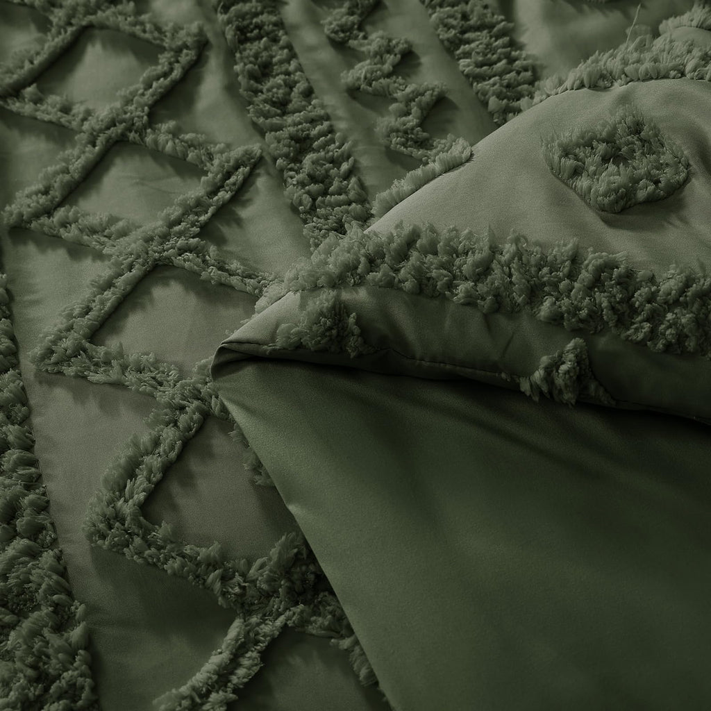 King Size Comforter Set- 7 Pieces Tufted Bed in a Bag King Bedding Sets
