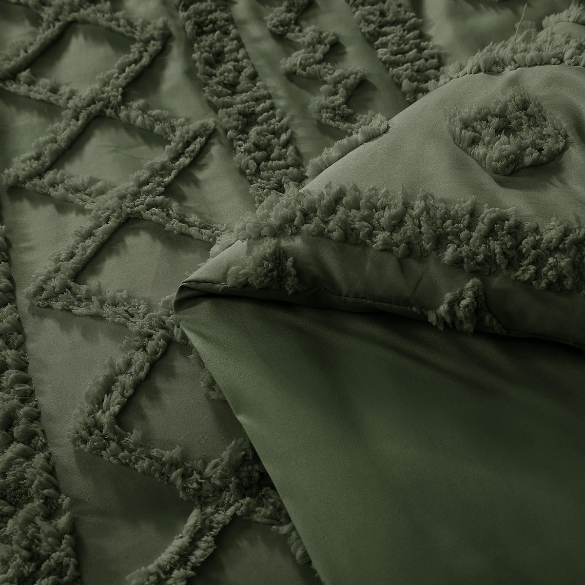 King Size Comforter Set- 7 Pieces Tufted Bed in a Bag King Bedding Sets