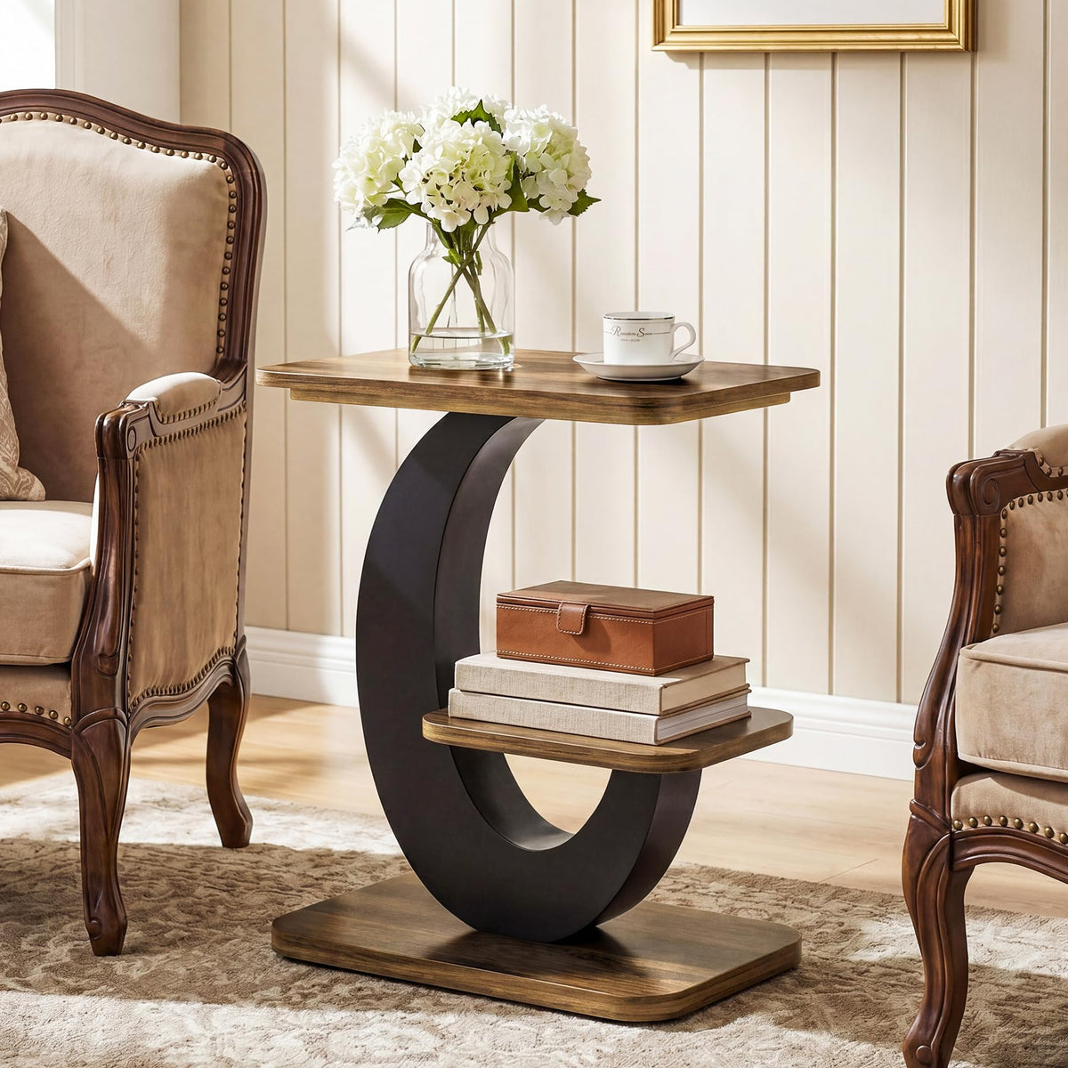 Two-Tier Narrow Side Table