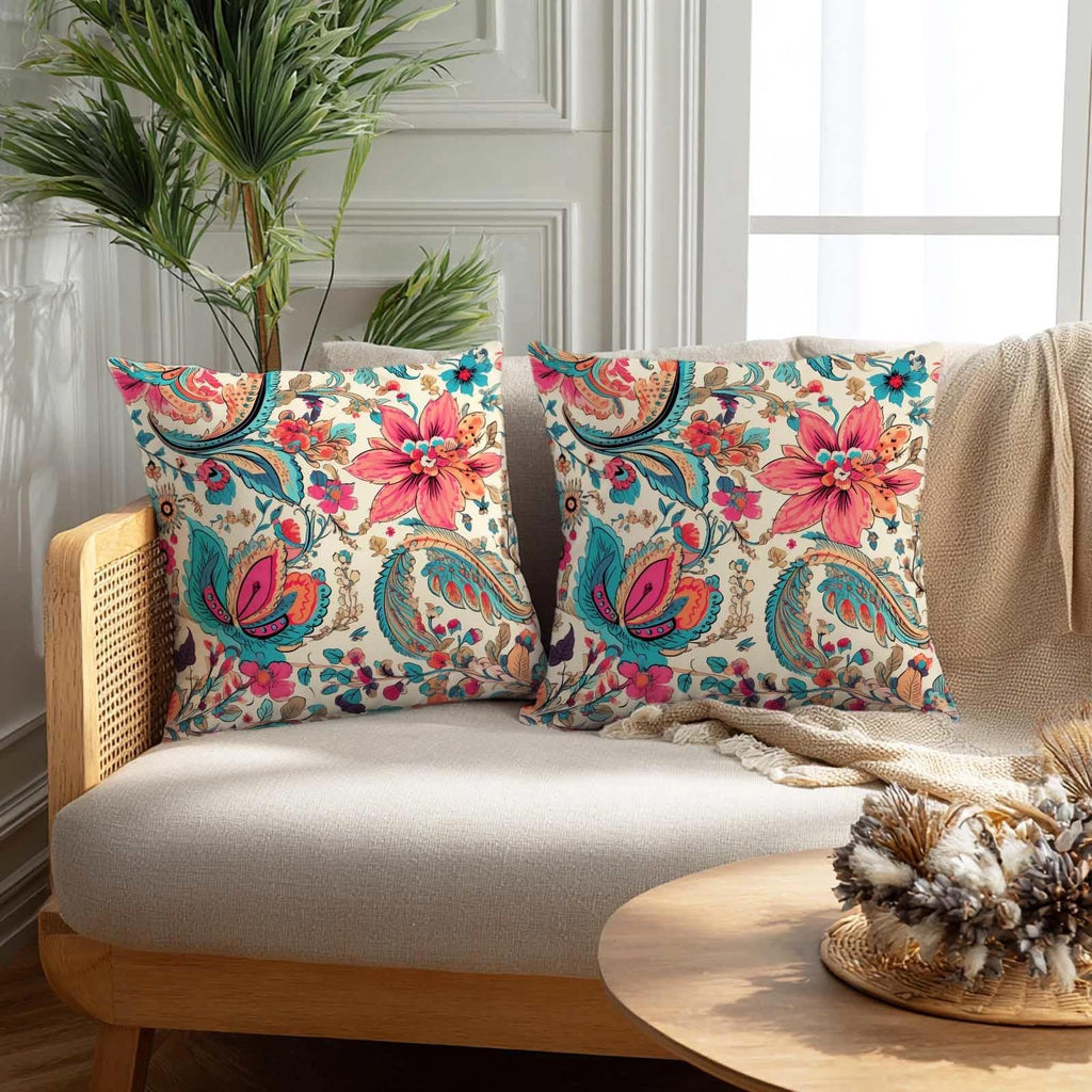 Firmiso Rust Orange Mandala Throw Pillow Covers 18x18 Set of 2