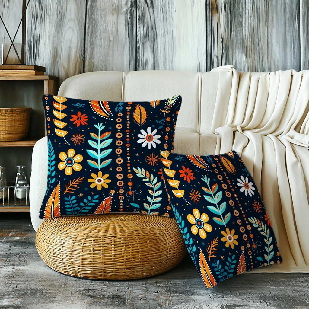 Firmiso Rust Orange Mandala Throw Pillow Covers 18x18 Set of 2