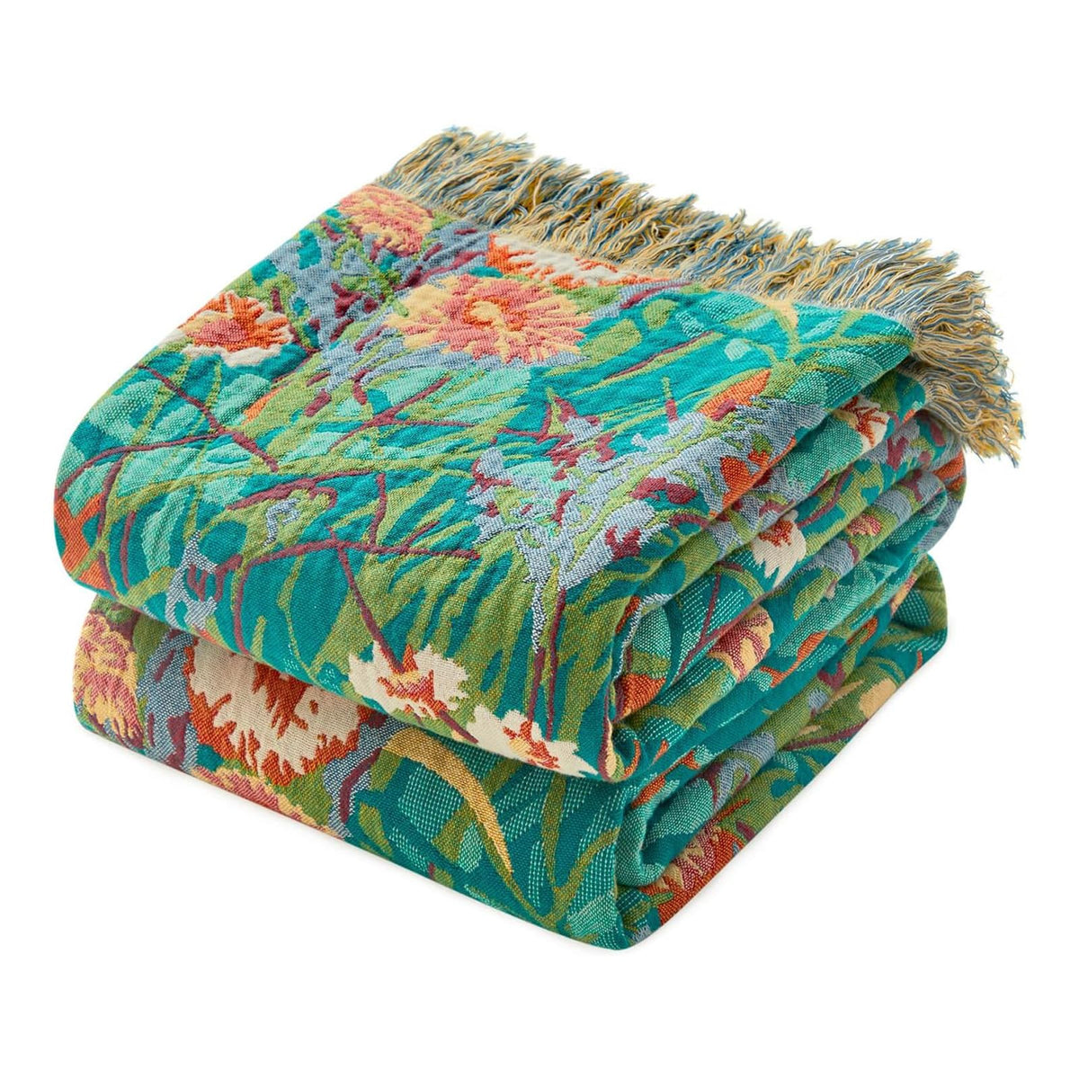 Boho Patterned Cotton Throw Blanket