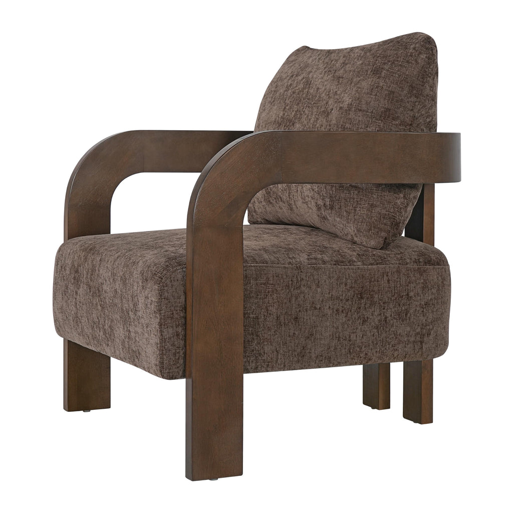 Merax Modern Upholstered Accent Chair, Armchair for Living Room, Beige