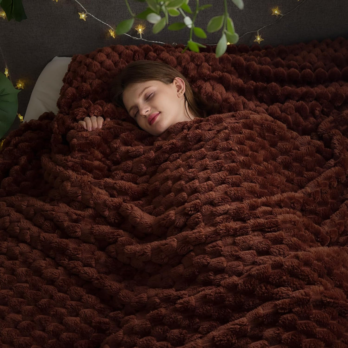 Ribbed Fleece Throw Blanket