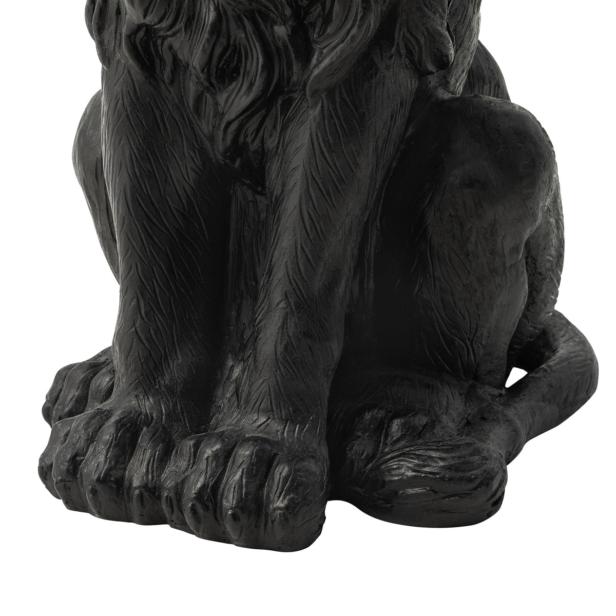 Glitzhome Guardian Sitting Lion Statue Regal Indoor and Outdoor Garden Sculpture