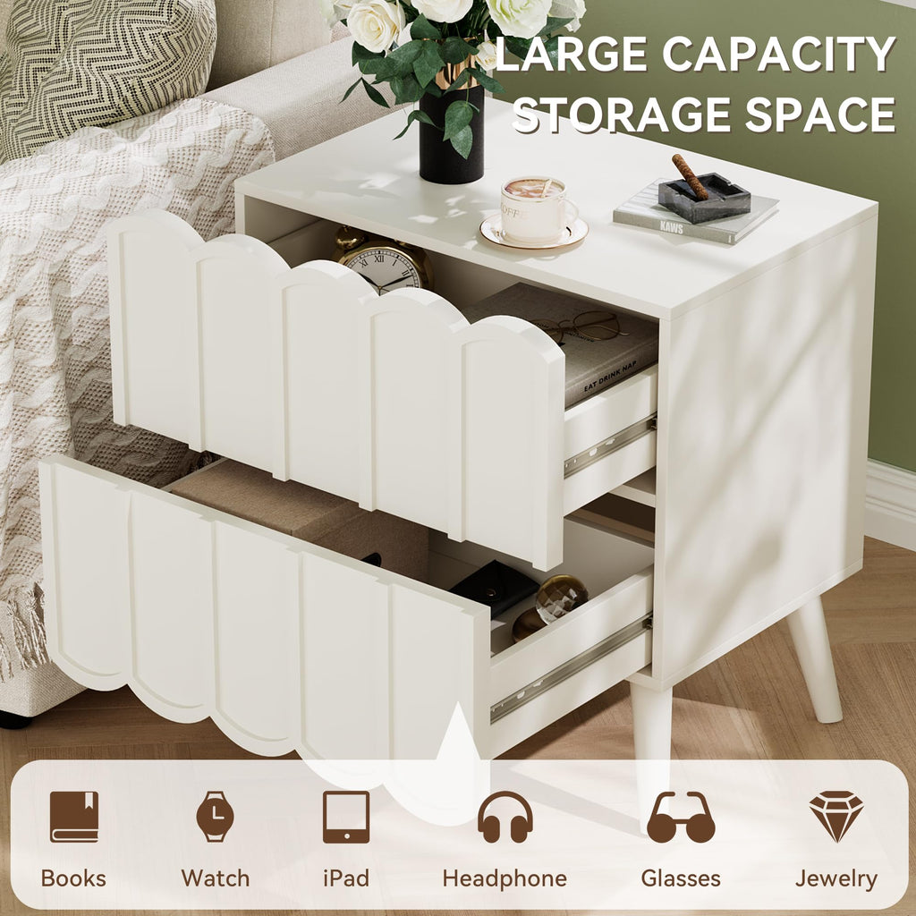 Fluted Nightstand