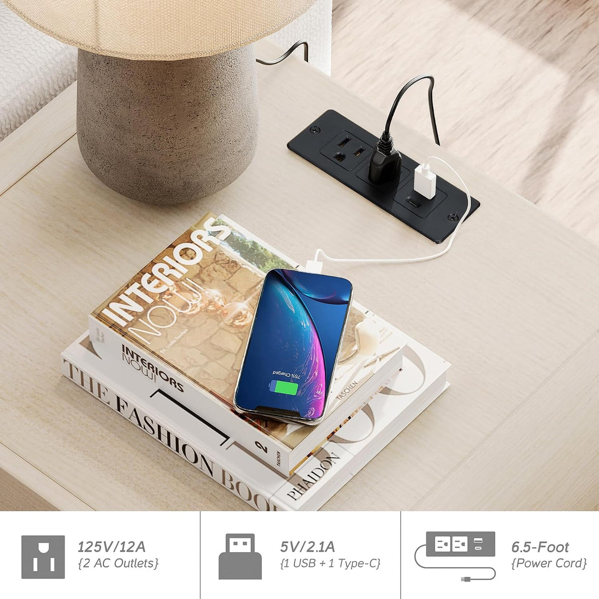 Modern Charging Nightstand