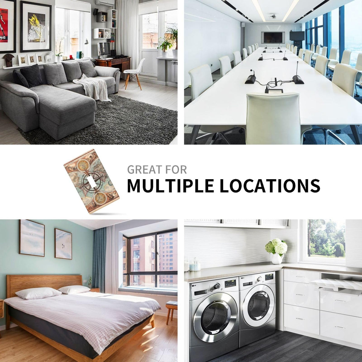 Cartoon Ice Cream Cone With Dripping White Glaze And Wafer Decor Print Light Switch Plate Cover Plastic Wall Plates (Single Gang Electrical Switch Duplex Outlet Cover)