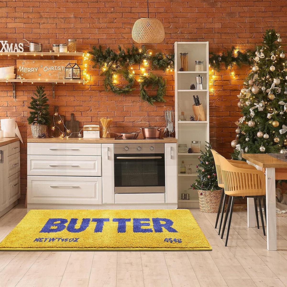 Butter Rug - Bright Yellow Plush Shaggy Non Slip Runner Kitchen Mat and Ultra Soft Accent Rug for Living Room Bedroom or Entryway - 47"x20" Fluffy Indoor Carpet
