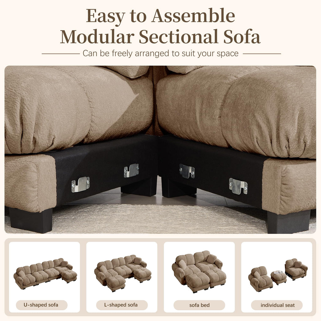131.5" Modular Cloud Couch