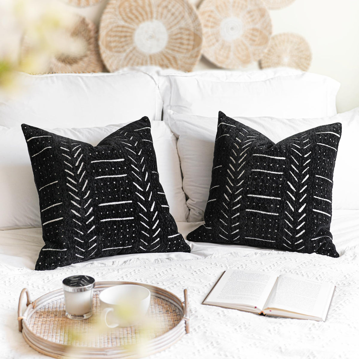 Decorative Throw Pillow Covers 18X18 Set of 2