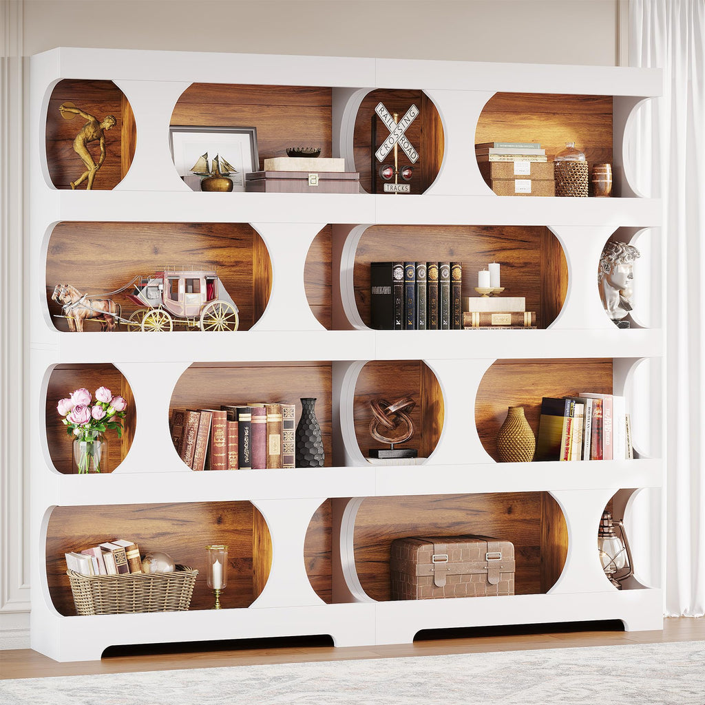 71-Inch Asymmetrical 4-Tier Bookcase