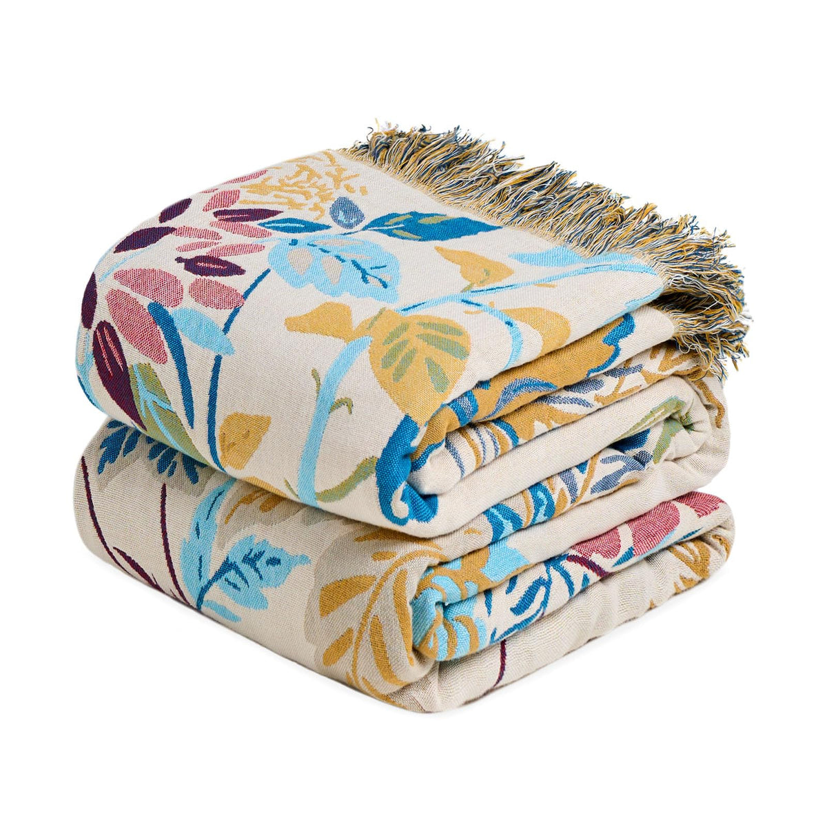 Boho Patterned Cotton Throw Blanket