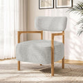 Busaurus Modern Accent Chair, Boucle Arm Chair for Living Room