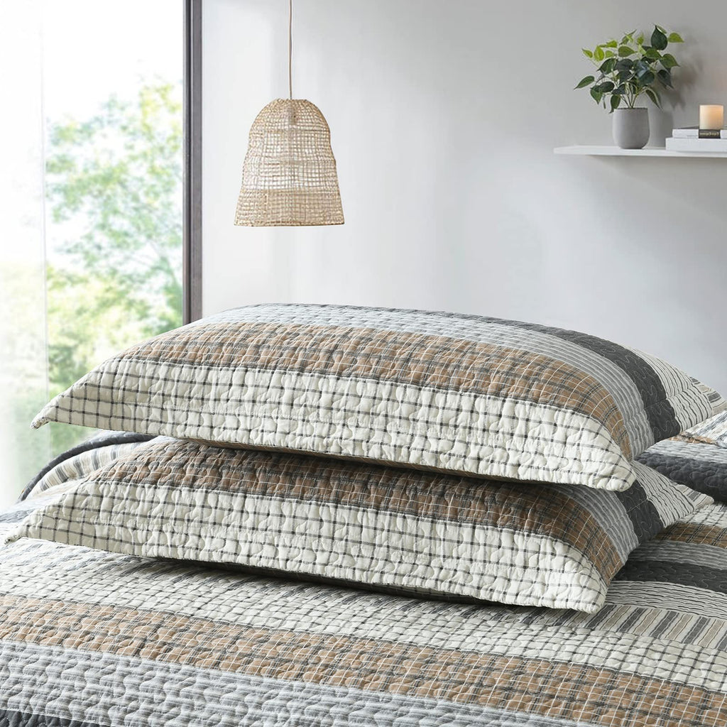 PANGUSHAN 100% Cotton Quilt Set Queen Size