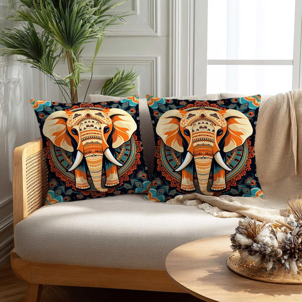 Firmiso Rust Orange Mandala Throw Pillow Covers 18x18 Set of 2