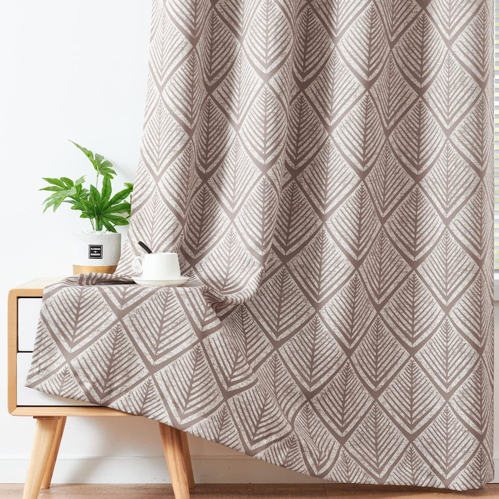 Geometric Blackout Grommet Curtains, Set of Two