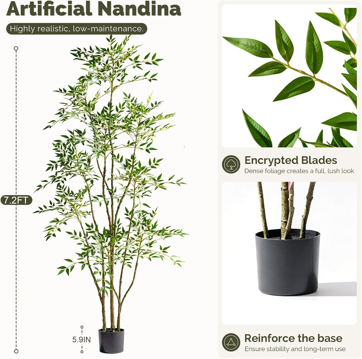 Faux Bamboo Tree in Pot
