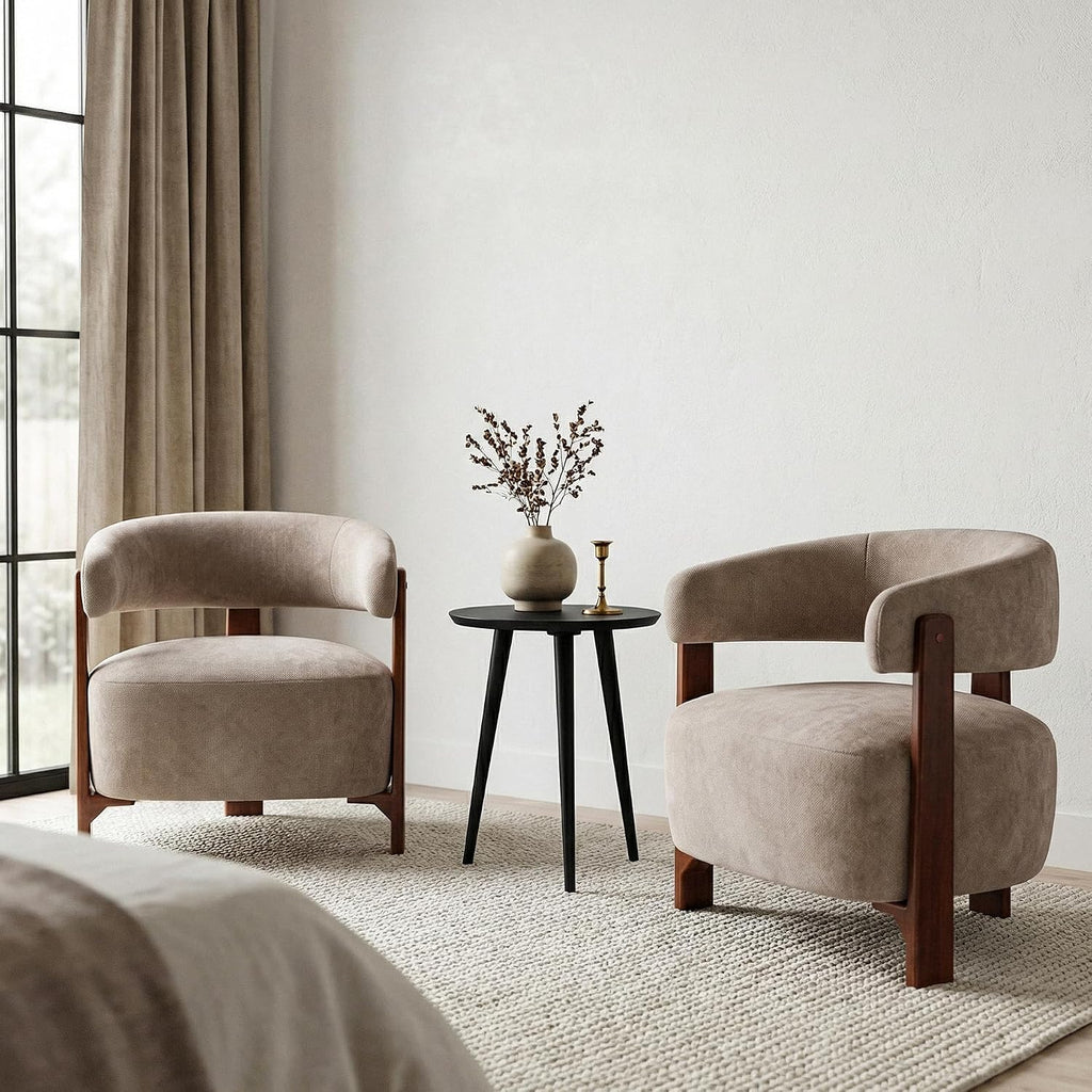 Christopher Knight Home Zax Modern Upholstered Accent Chair Set of 2