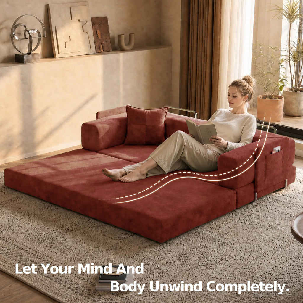 78.8'' Futon Sofa Bed, Boneless Couches for Living Room