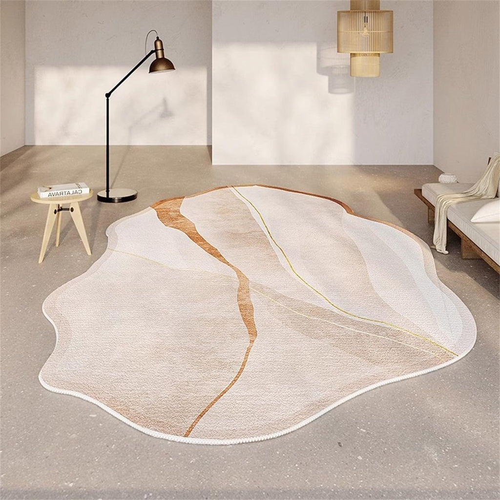 Wavy Striped Irregular Area Rug